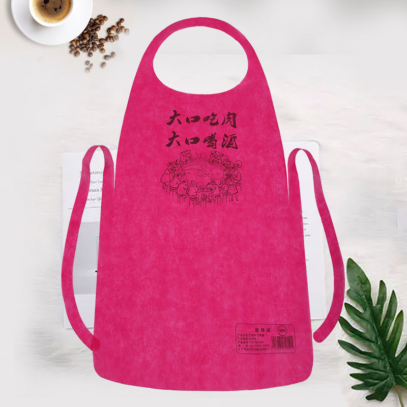 single disposable Non-woven fabric apron Restaurant Hot Pot barbecue adult children waterproof apron 100 strip