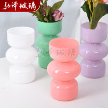 创意简约玻璃花瓶工艺品客厅摆件家居装饰花艺节日鲜花各种颜色
