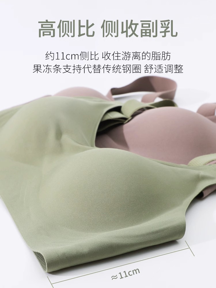 Sujetador deportivo sin aros con efecto push-up, estilo yoga, con tiras de gel, sin costuras, para mujeres con busto pequeño, transpirable.