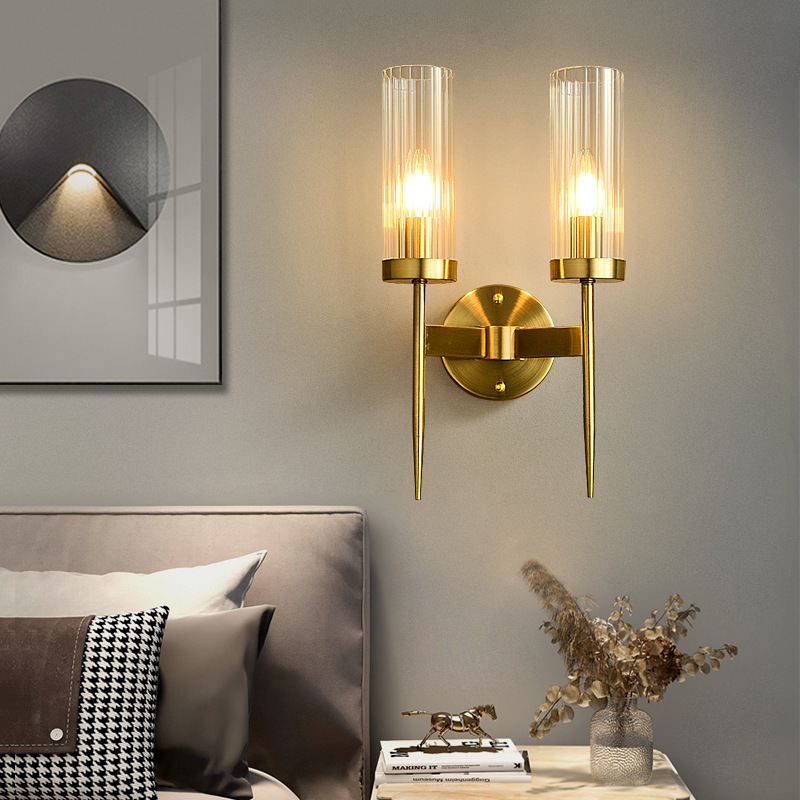 Nordic Wall Lamp Post-modern Simple Creative Crystal Light Luxury Living Room Background Wall Lamp Bedroom Staircase Aisle Bedside Lamp