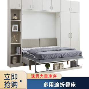 工厂批发隐形床配件多功能折叠床竖翻横翻板床沙发壁床带柜子一体-阿里巴巴