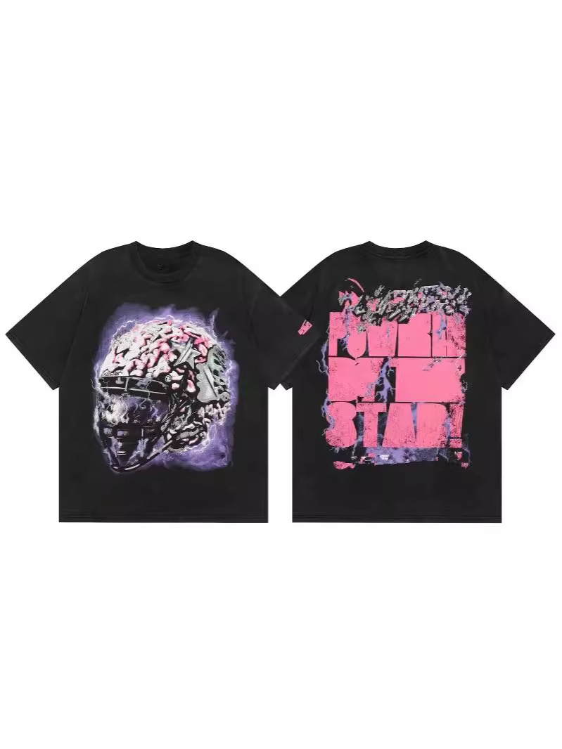 Verano nuevo estilo marca de moda europea y americana para hombres y mujeres camiseta de algodón casual suelta ajustada camiseta gráfica de manga corta de verano top de manga corta