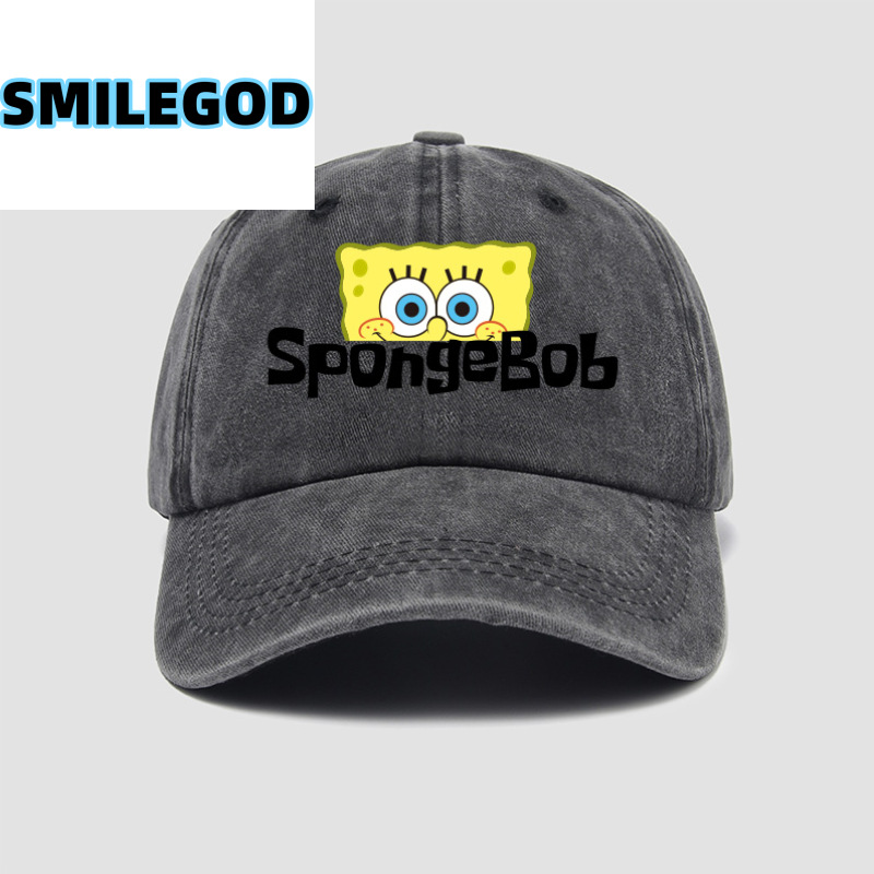 海绵宝宝帽子棒球帽男女简约鸭舌帽遮阳帽户外防晒休闲运动