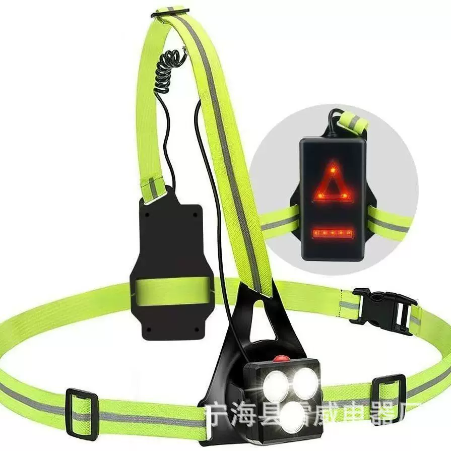 2020新款USB充电跑步灯胸前灯户外登山运动夜跑灯跑步警示灯