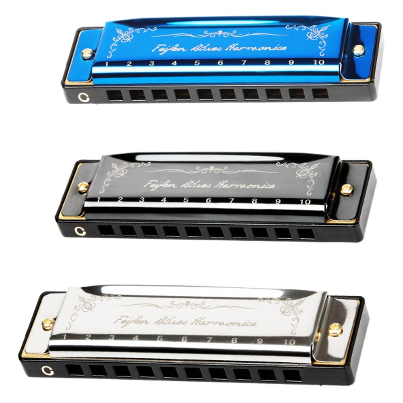FEIFAN Blues 10-hole c-tone armónica principiante niños estudiantes utilizan rendimiento adulto Blues instrumento musical
