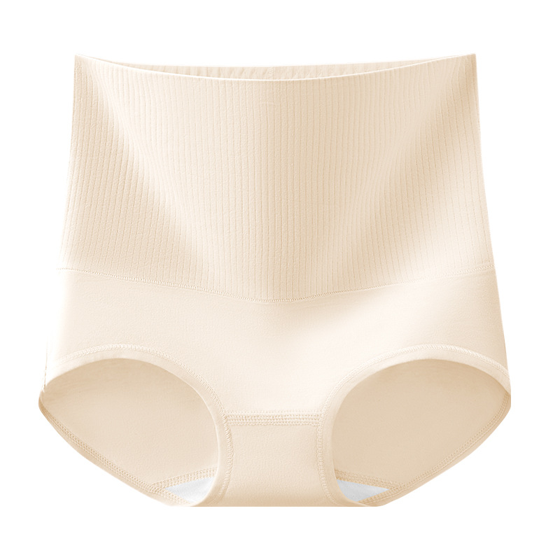 Ropa interior de abdomen de cintura alta para mujer algodón puro antibacteriano nuevo vientre posparto ropa interior de algodón 7A refrescante