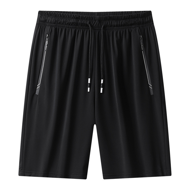 Pantalones cortos deportivos para hombres más tamaño pantalones de playa delgados de verano Pantalones cortos para correr de secado rápido pantalones cortos de seda de hielo tejido fino de fitness