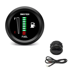 Cross-Border Hot-Selling 52mm Fuel Tank Fuel Gauge Car Modification Instrument Led Fuel Level Gauge 12V Universal for Cars