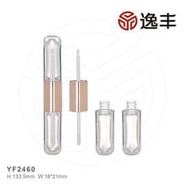 新款双头唇彩空瓶唇釉瓶唇蜜管包材彩妆逸丰包材厂家批发YF2460