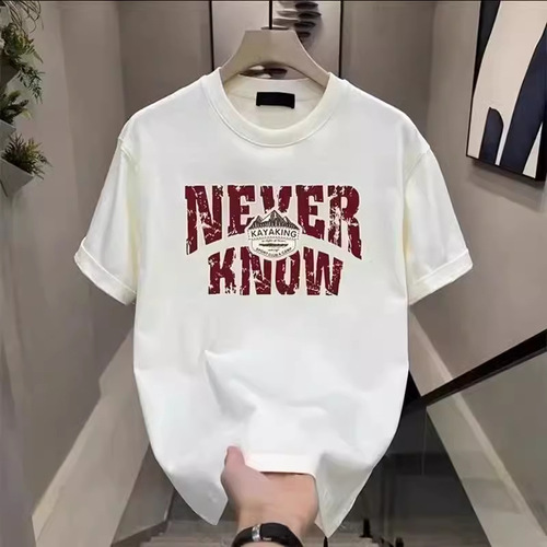 Men's Summer Round Neck Short Sleeve Trendy Loose T-shirt Summer Outfit Top Casual Matchable Half Sleeve Shirt