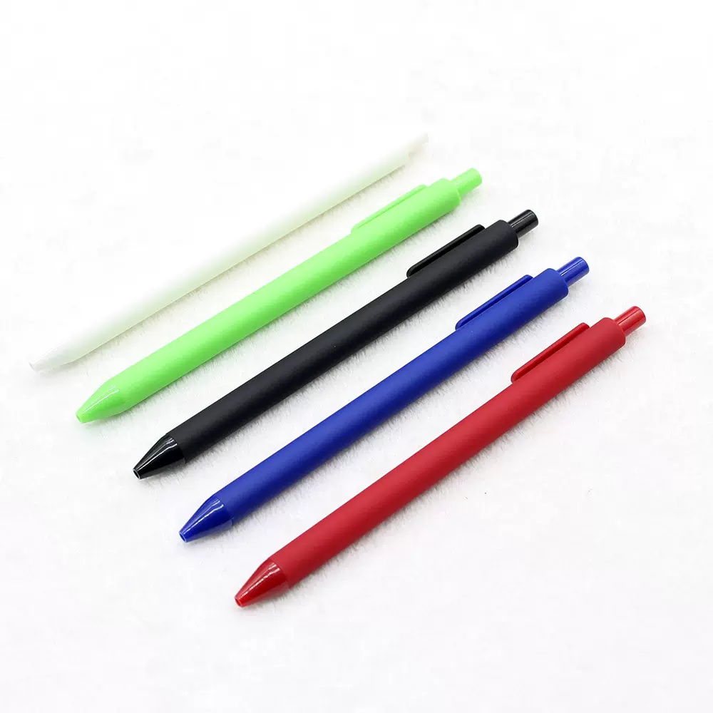 塑料笔创意糖果色彩色圆珠笔高颜值马卡龙色系印刷Logo按动中性笔