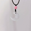 Cute necklace, pendant, chain for key bag , accessory, cat's eye