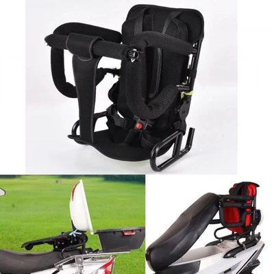 Electric car child seat Battery Car Scooter Motorcycle Infant - fully-folding-black-seat