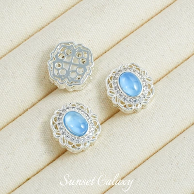 Jewelry Beaded Handmade Beaded: Zərgərlik ara hissələri - silver-oval-hollow-lace-one-piece