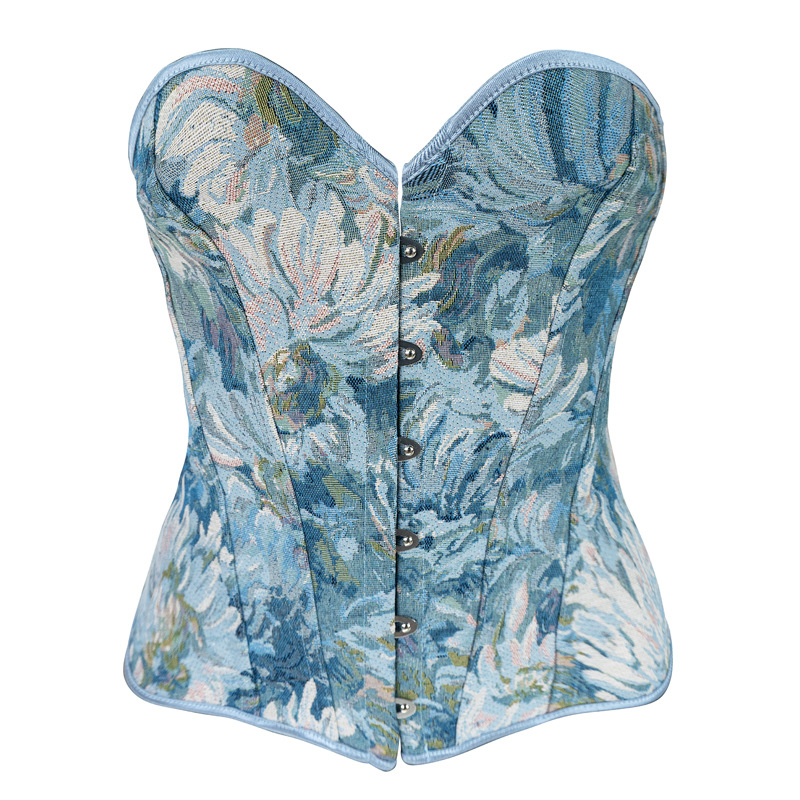 Nuevo estilo café pétalos pintados corte cinturón de cuerpo de belleza cuerpo de soporte de pecho ropa de cuerpo Aliexpress productos transfronterizos