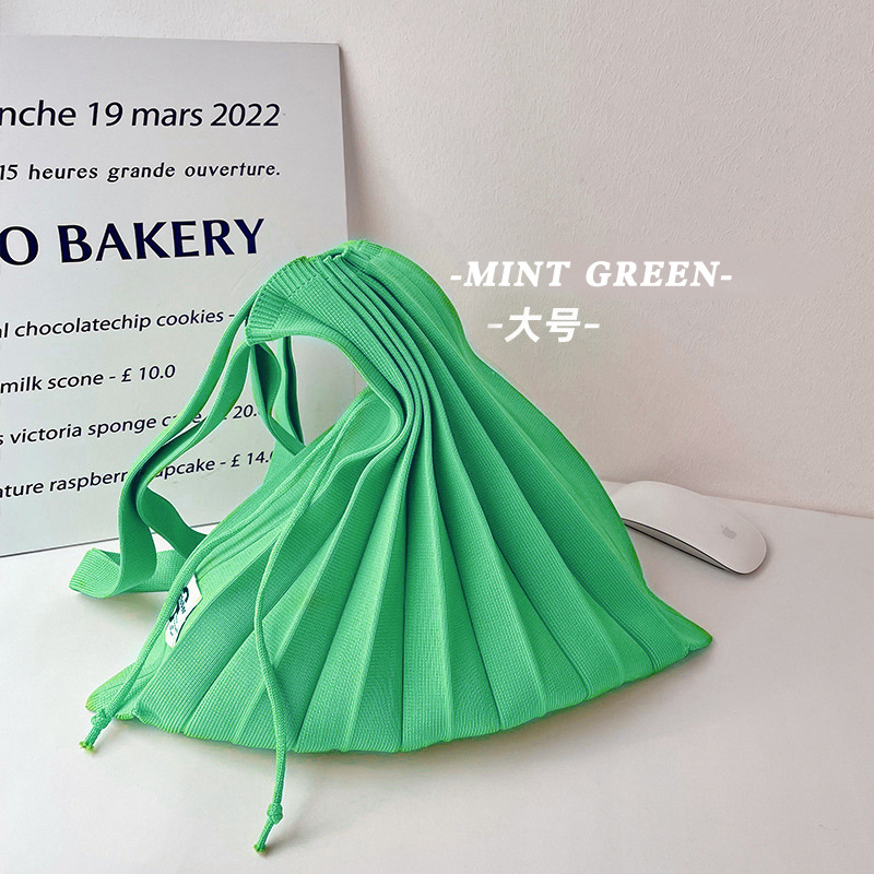 Corea del Sur Dongdaemun nicho bolso arco iris bolso plegable bolso de hombro de punto bolso de mano