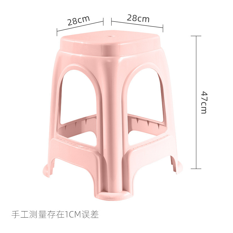 塑料凳子家用加厚成人餐桌椅子方凳圆凳板凳塑胶特厚凳子批发高凳|undefined