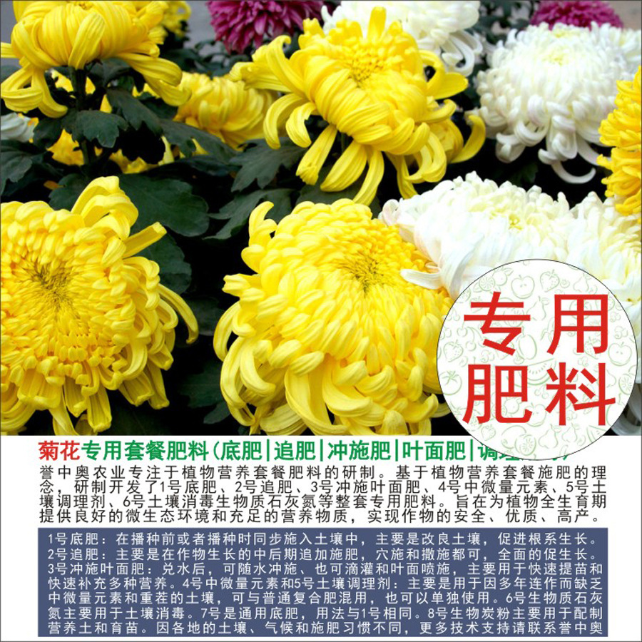 1-50斤誉中奥菊花专用有机肥复合肥底肥追肥叶面肥冲施肥水溶肥