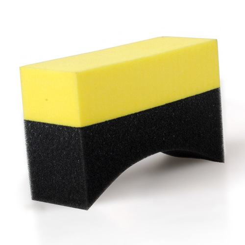 Car waxing sponge crescent-shaped tire corner rub high-elastic car wash cleaning tool polished crystal-plated car sponge
