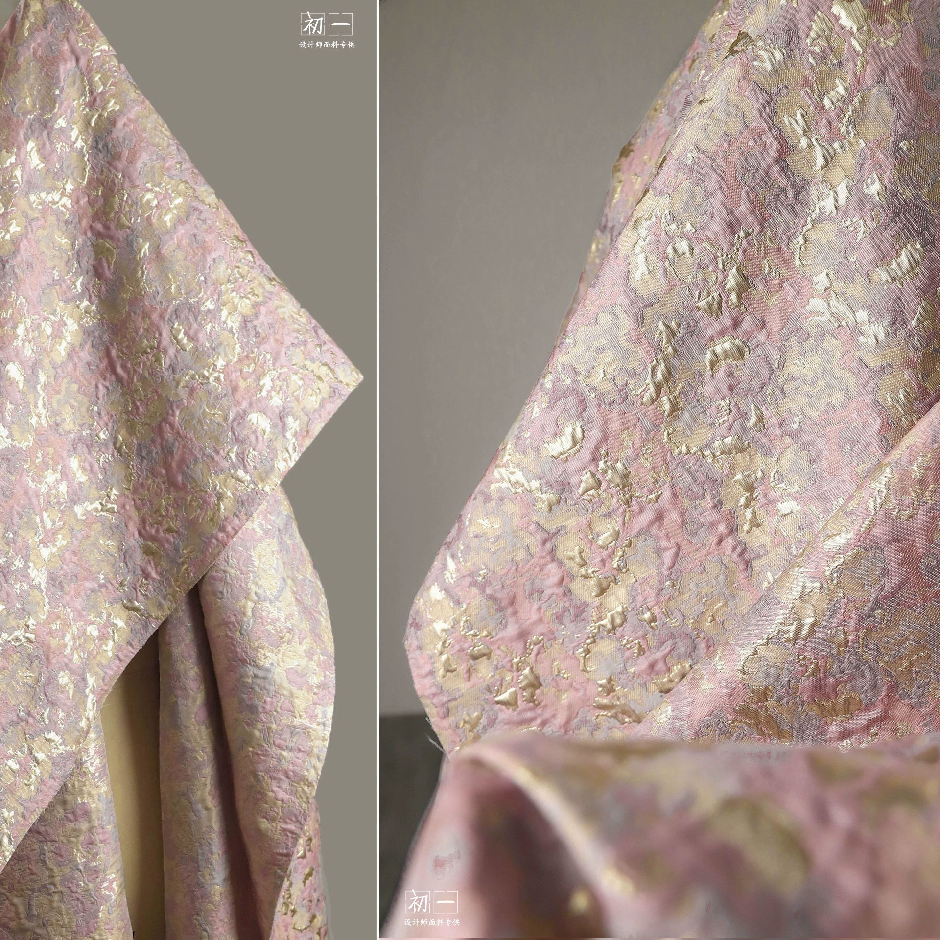 Розовая золотая картина маслом в стиле жаккардовой ткани, золотой шелк, глянцевая текстура, сумка, подушка, занавеска, дизайнерская ткань «сделай сам»