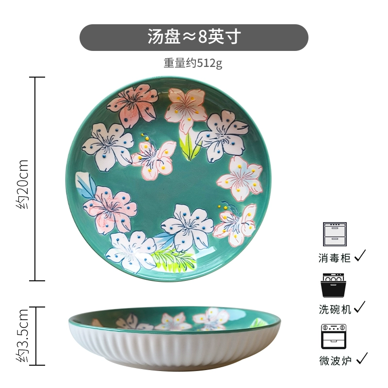 Japanese-style ceramic deep dish, 7–8.5-inch serving bowl, assorted patterns, slight imperfections