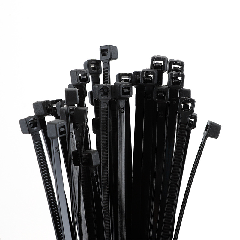 亚马逊尼龙扎带工厂nylon cable tie跨境中性100条装黑白跨境外贸