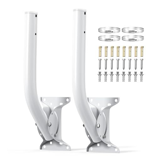 Soporte de antena universal 2 conjuntos de soporte de puente inalámbrico de montaje en forma de polo J Casa adecuada para antenas exteriores Antena Wifi
