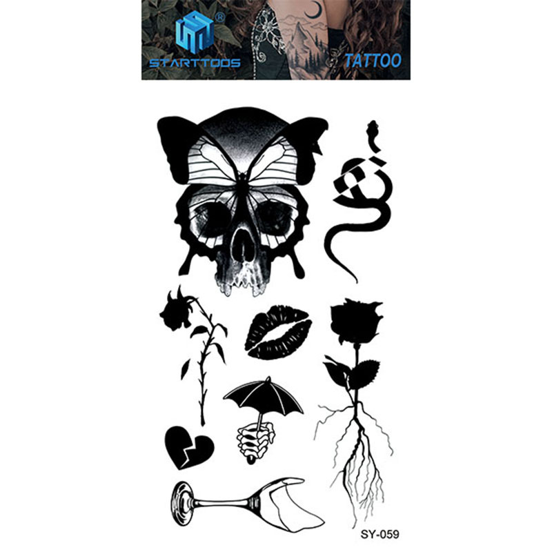 Spot mayorista transfronterizo dulce y simple viento tatuaje de dedo moda cool tatuaje desechable tendencia