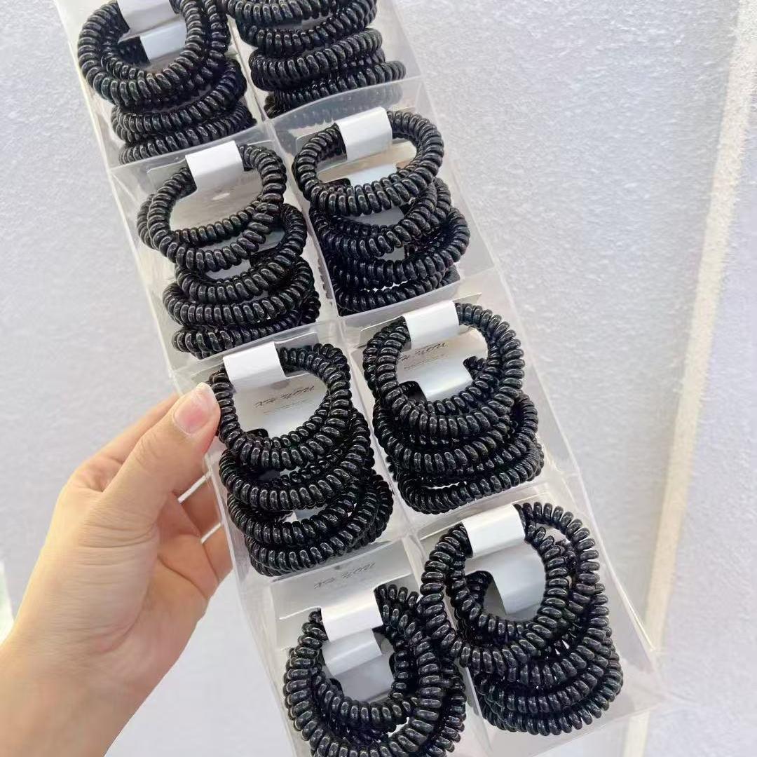 검정색 슬림 링 귀걸이 2개 세트 (60-6)