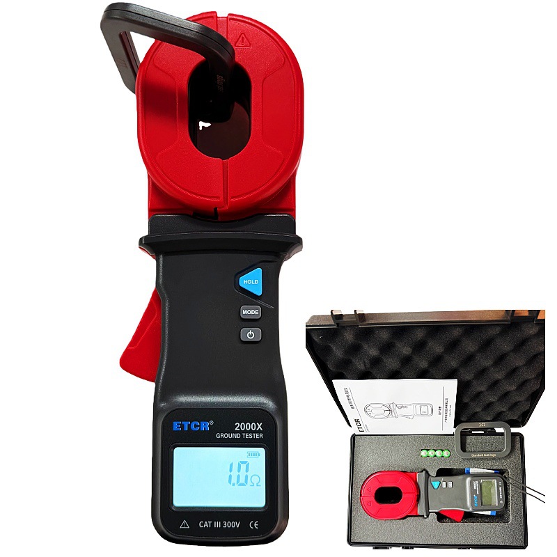 钳形地阻测试仪ETCR2000X防雷测量精准测量回路电阻铱泰不打桩