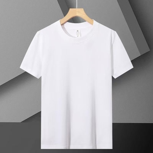Men's round neck solid color T-shirt short sleeve summer casual simple thin base short sleeve top