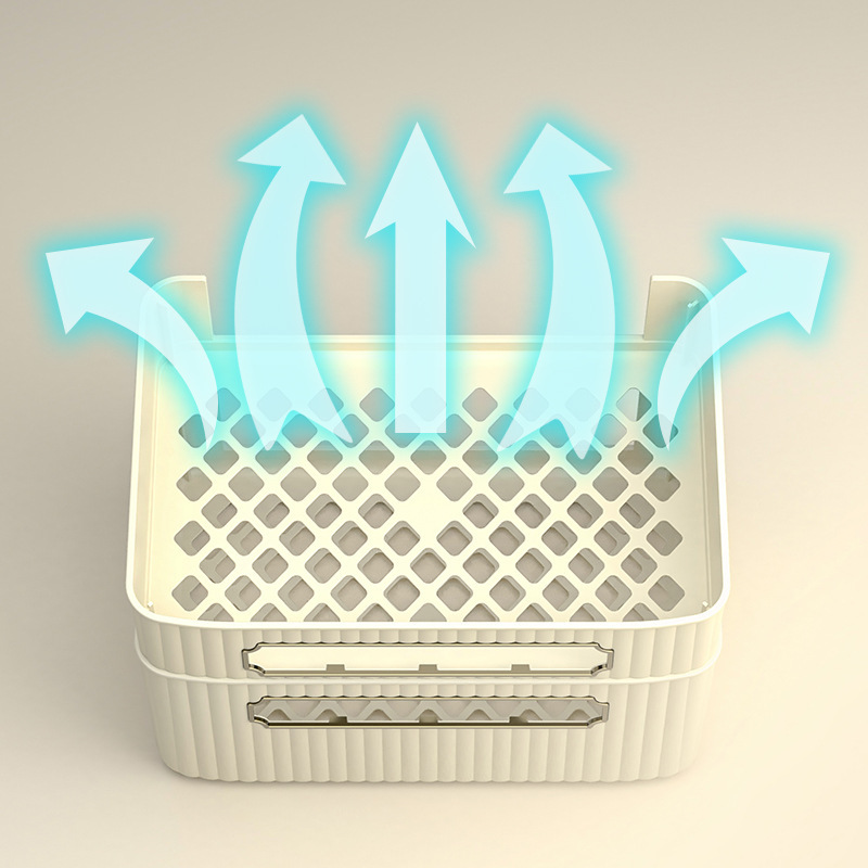 wifi路由器收纳盒家用电器机顶盒排插多层理线器轻奢桌上整理神器|undefined
