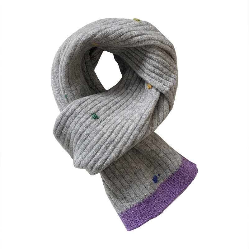 Bufandas de invierno de alta calidad otoño y invierno de color frijoles caliente y antifrío collar de color combinación chal