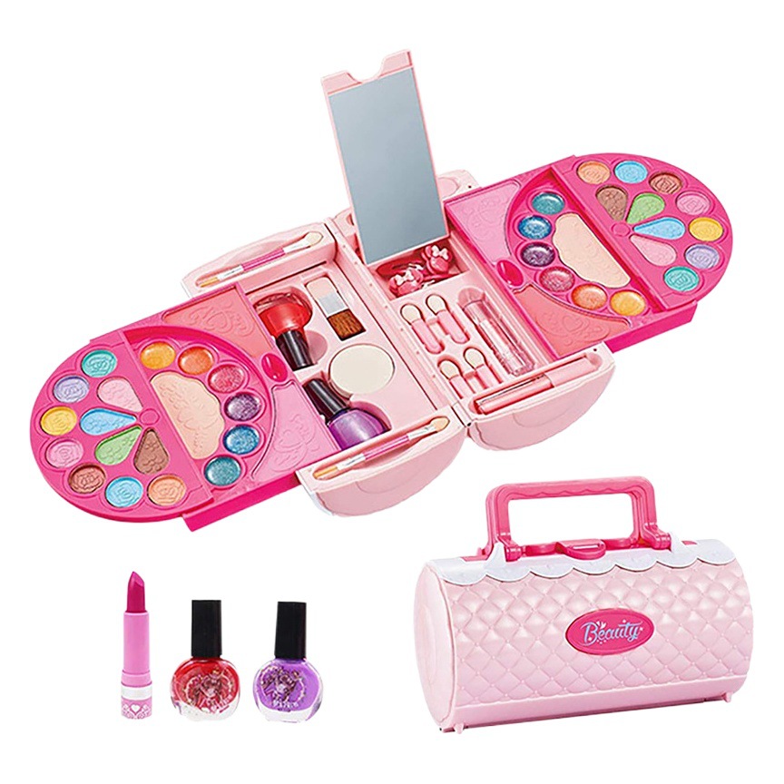Amazon Children's Makeup Toy Set Princess Pretend Play Makeup Accessories Dress-Up Toys Portable Beauty Box