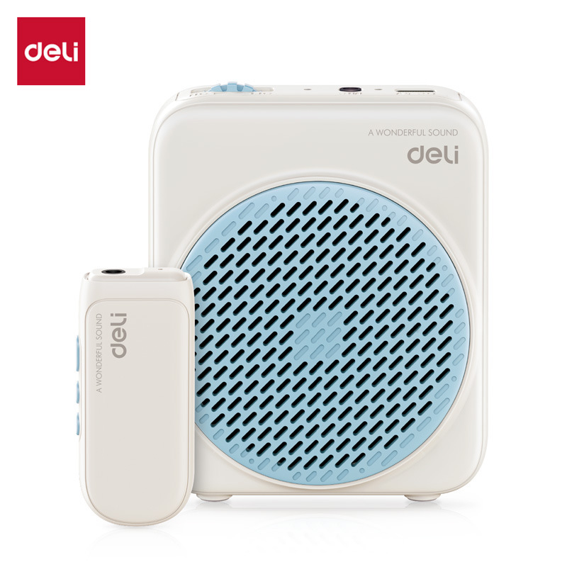 得力LT901集音拡声設備有線無線両用拡声器充電金小蜂ピンクブルー|undefined
