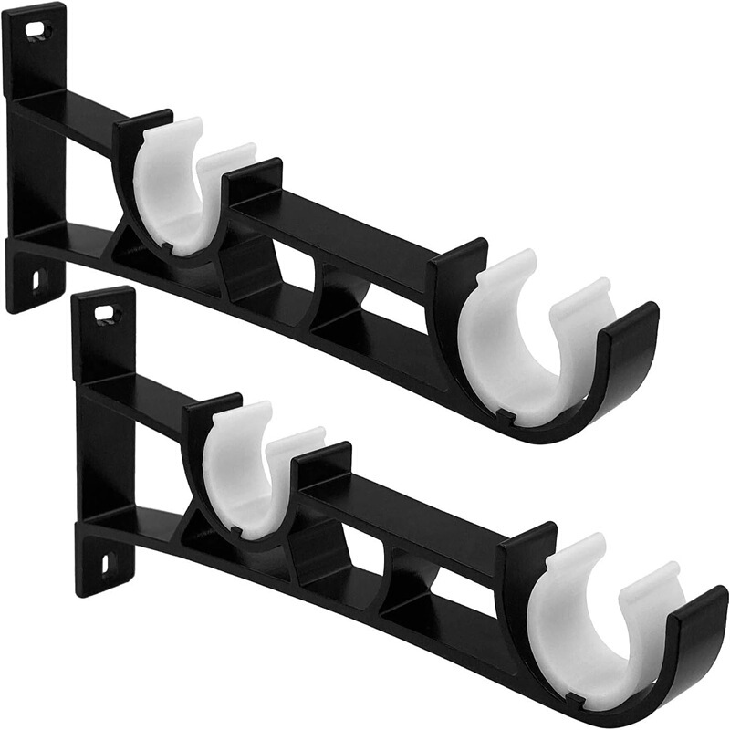 2 suit black double pole bracket curtain accessories curtain accessories