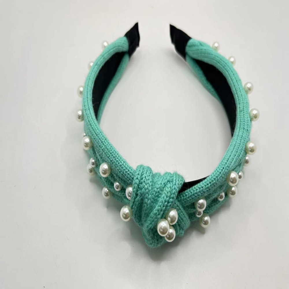 毛线珍珠发箍 (3)