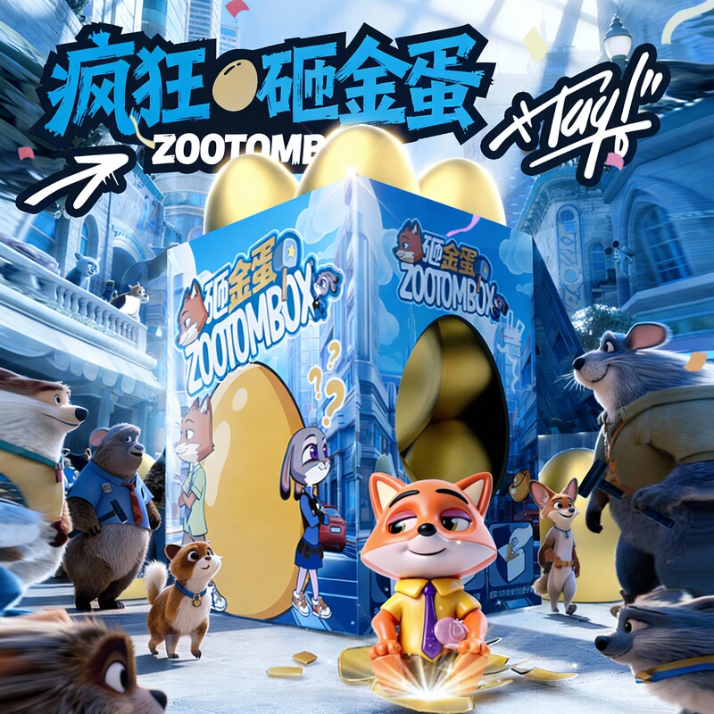 Children's Crazy Animal Surprise City Golden Egg Blind Box Toys for Girls and Boys Kindergarten Primary School Birthday Gifts