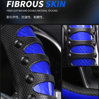 cover leather nails non-slip wear-resistant — Steering wheel cover