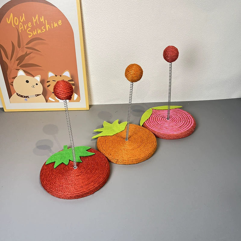 Фруктовый сизаль кошачий царапает пружинные износостойкие забавные кошки от привет кошачьи игрушки