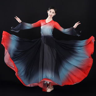 in stock Classical Dance Suit Women's Chinese Dance Performance Suit suit 720 Degree Elegant Fairy Big Skirt