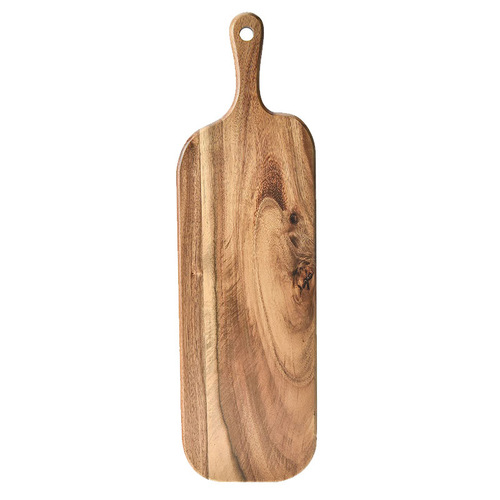 Long-handled acacia wood cutting board solid wood cutting board cutting board household wooden cutting board creative photo props Amazon wholesale