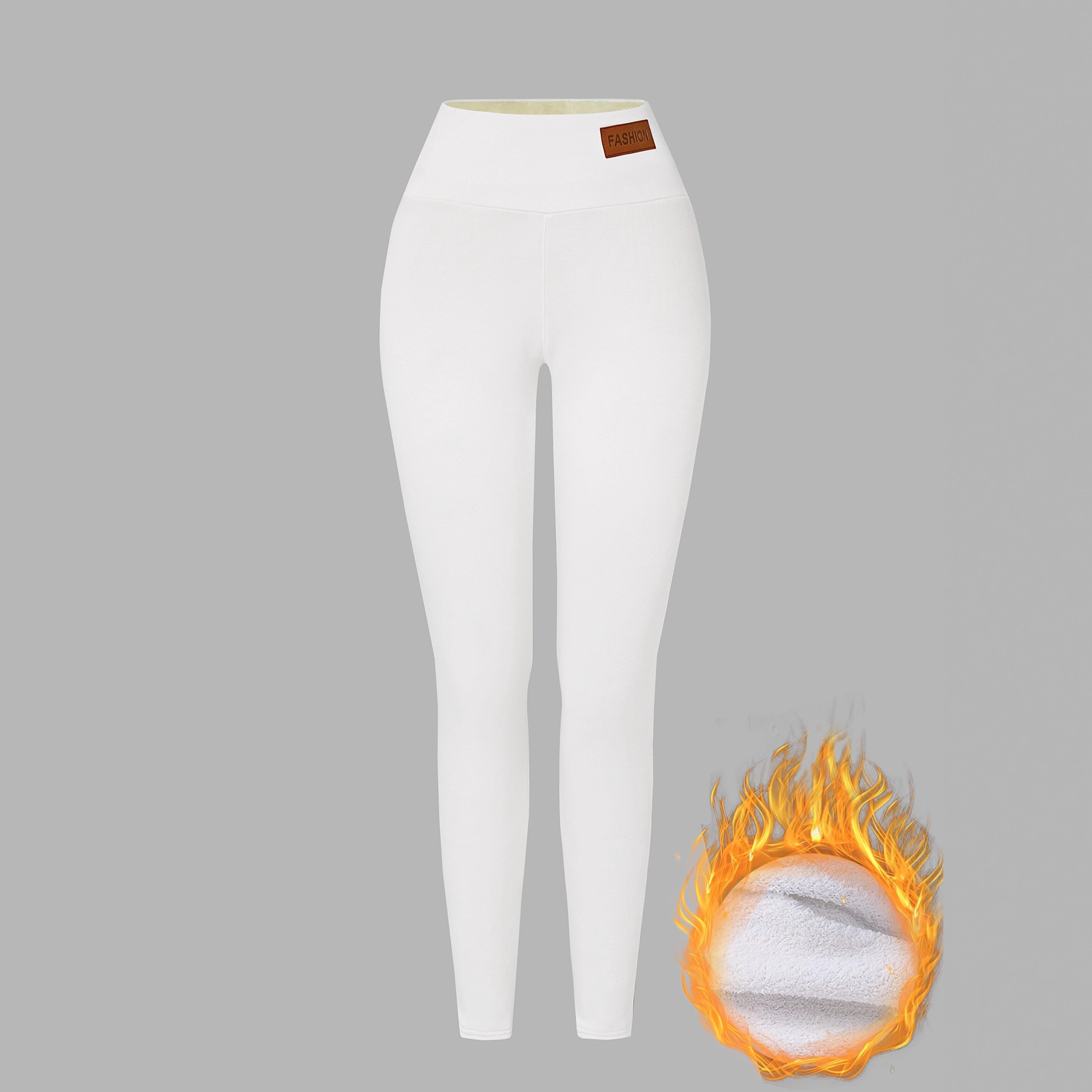 2026 New Style Lamb Wool Fleece-Lined Thick High-Waisted Pants Casual Warm Pants Straight-Leg Pants Hip-Lifting Comfortable Leggings