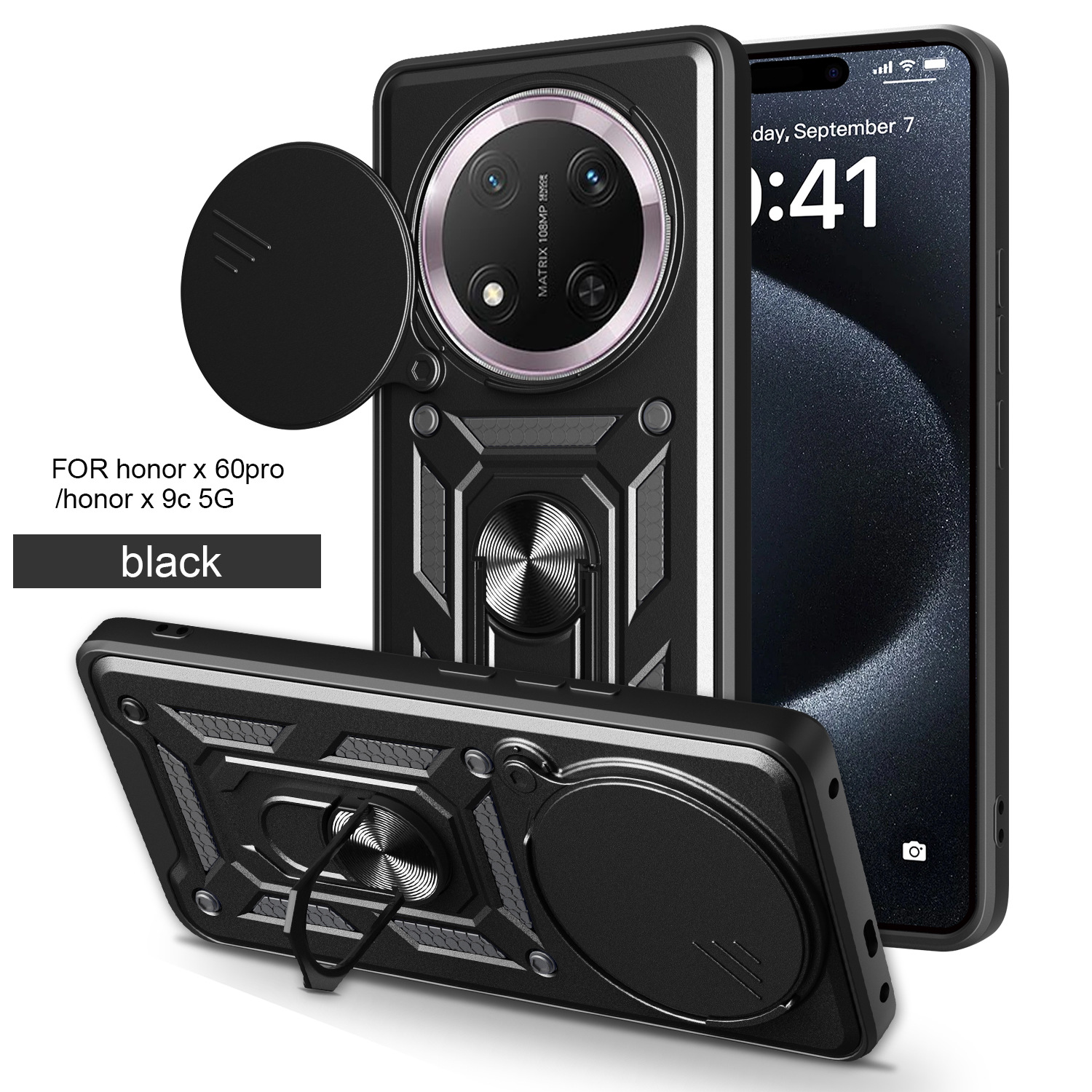 荣-耀X9C顺甲X9D圆推窗手机壳Ho-nor系列铠甲防摔保护套硬核护机