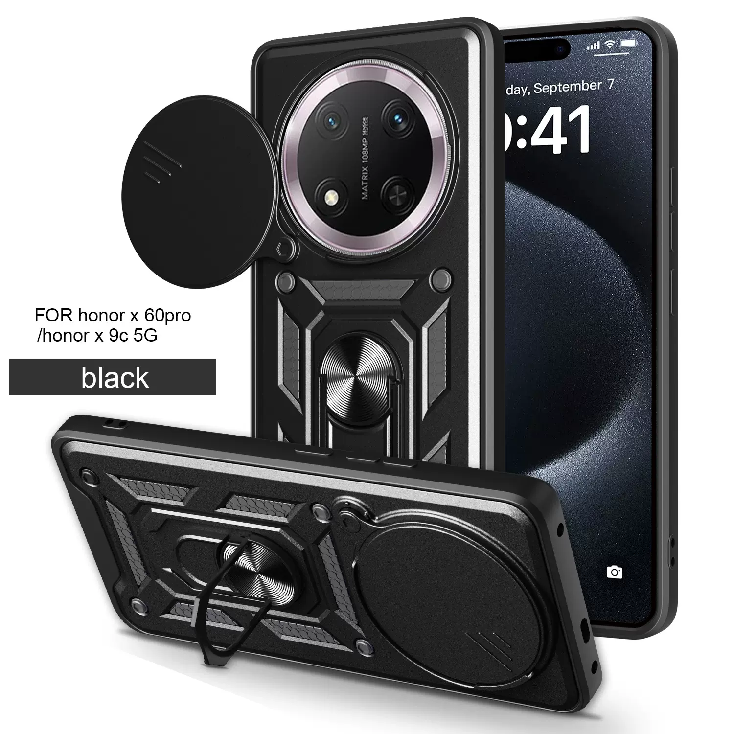 荣-耀X9C顺甲X9D圆推窗手机壳Ho-nor系列铠甲防摔保护套硬核护机