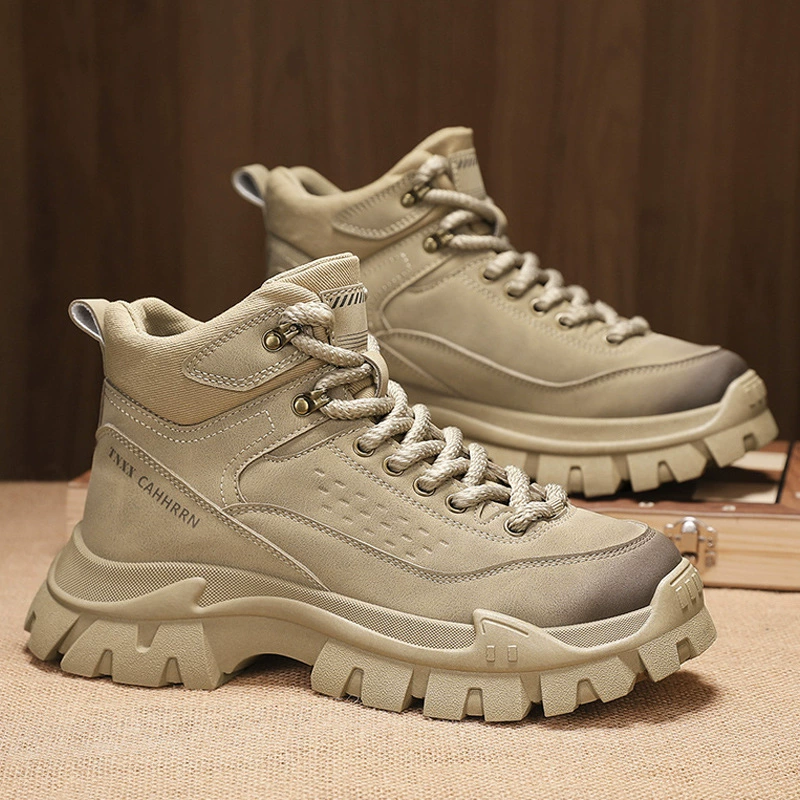 Платформенные низкие мужские ботинки (Martens), массивная подошва, осенняя повседневная обувь, размеры 39–44