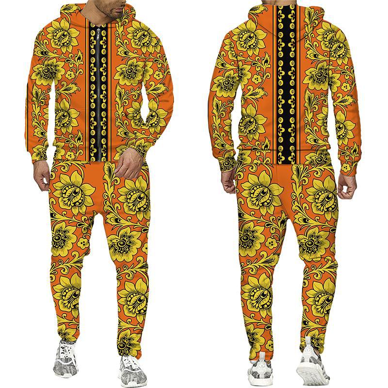 Pantalones de sudadera con capucha con cremallera de moda para hombre transfronterizo de otoño e invierno, MF008-ML1 de dos piezas de fitness deportivo