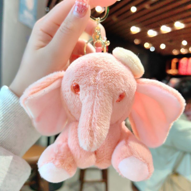 Cute Style 1 Piece Cute Elephant Plush Unisex Bag Pendant Keychain