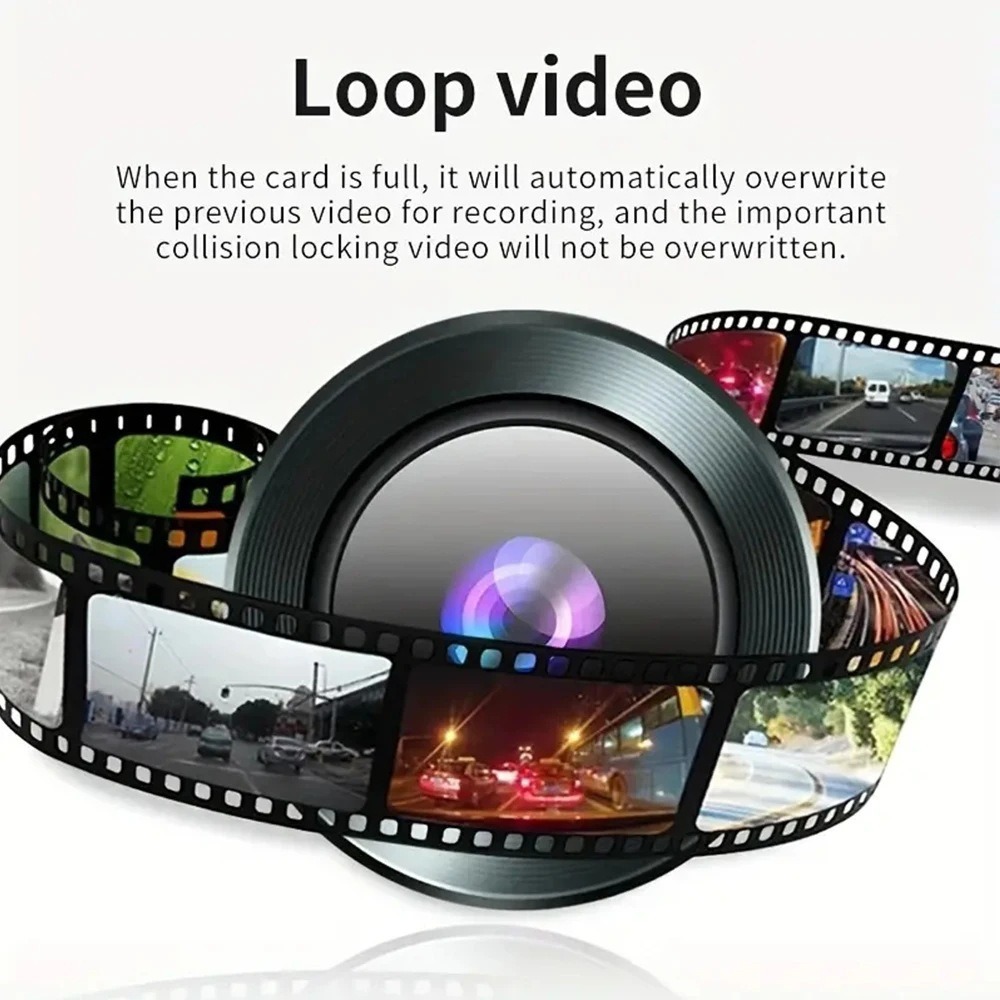 Cross-border car dashcam 1080P HD night vision four-camera simultaneous display WiFi connected 4-lens vehicle recorder