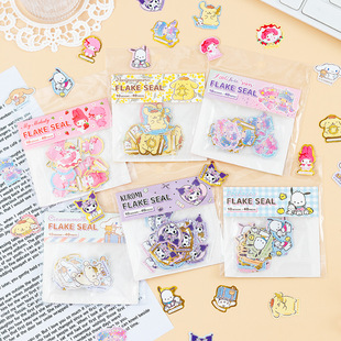 Sanrio paper gilding cartoon decorative stickers diy Journal album material goo card small piece stickers 40 sheets/bag